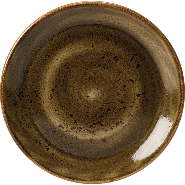 Тарелка мелкая «Крафт»; материал: фарфор; диаметр=253, высота=15 мм; коричневый