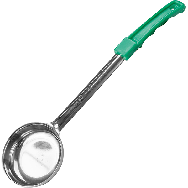 Половник зеленая ручка «Проотель»; сталь,сталь; 115 мл; высота=85, длина=340 мм; металлический,зеленый