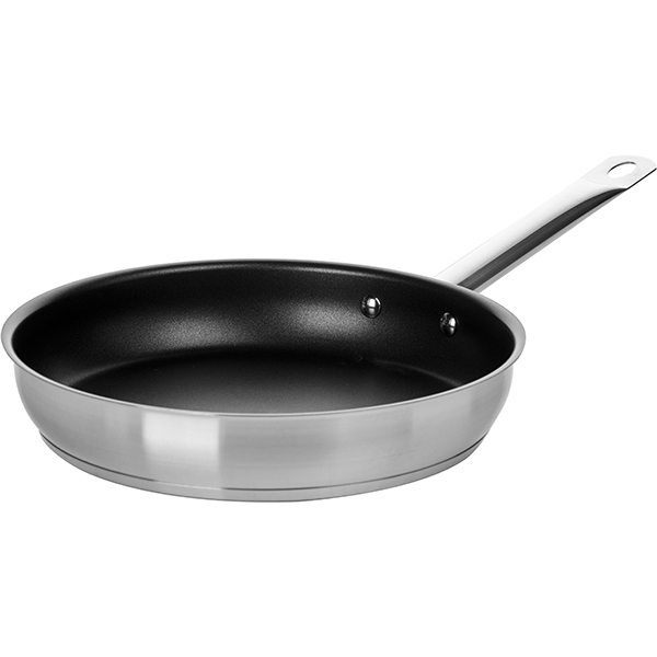 Сковорода; сталь нержавеющая, антипригарное покрытие; диаметр=30, высота=5.5 см.