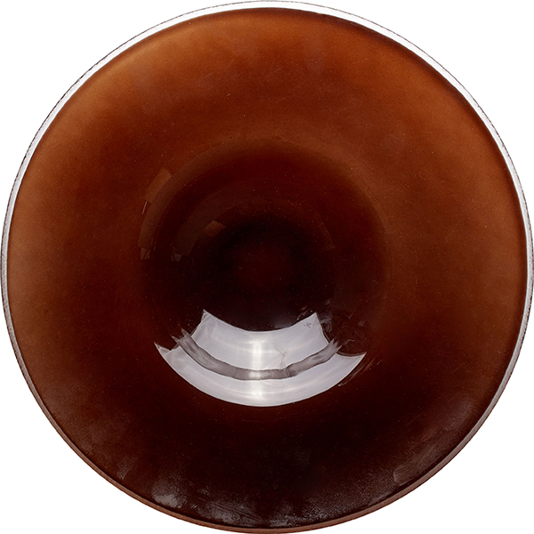 Тарелка глубокая; стекло; 250 мл; диаметр=29, высота=4.7 см.; коричневый