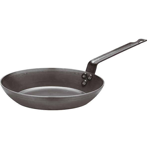 Сковорода; черная сталь; диаметр=280, высота=50, длина=515 мм; серый