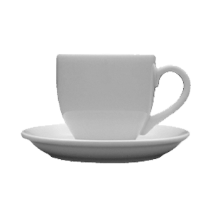 Чашка кофейная «Америка»; материал: фарфор; 100 мл; диаметр=6.7, высота=6, длина=10, ширина=6.7 см.; белый