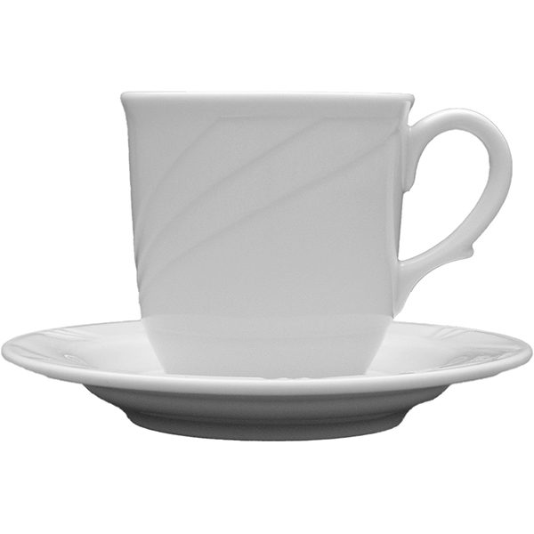 Чашка чайная «Аркадия»; материал: фарфор; 210 мл; диаметр=7.5, высота=8.5, ширина=11 см.; белый