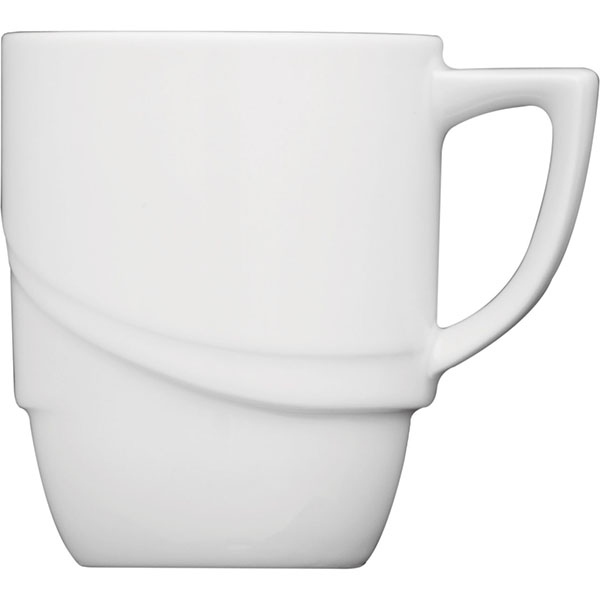 Чашка чайная «Атлантис»; материал: фарфор; 270 мл; диаметр=8, высота=9.5, длина=11, ширина=8 см.; белый
