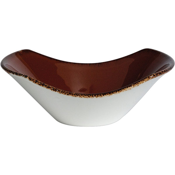 Салатник для комплимента «Террамеса мокка»; материал: фарфор; 80 мл; диаметр=11.2, высота=4.5, длина=11.5, ширина=9 см.; темно-коричневая