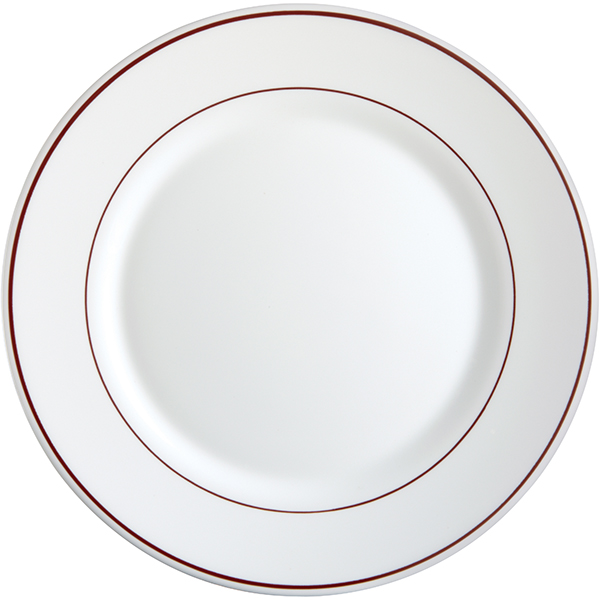 Тарелка мелкая «Бордо»; стекло; диаметр=23.5 см.; белый