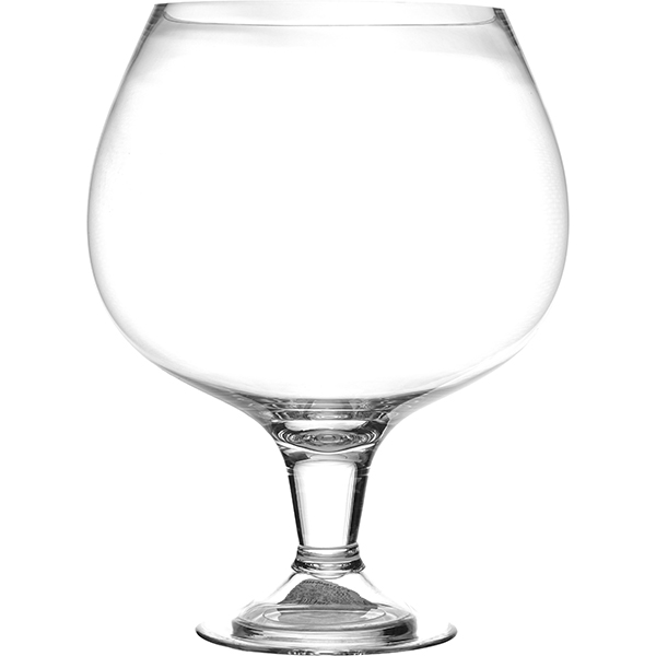 Ваза-бокал; стекло; 12л; диаметр=20, высота=37.7 см.; прозрачный