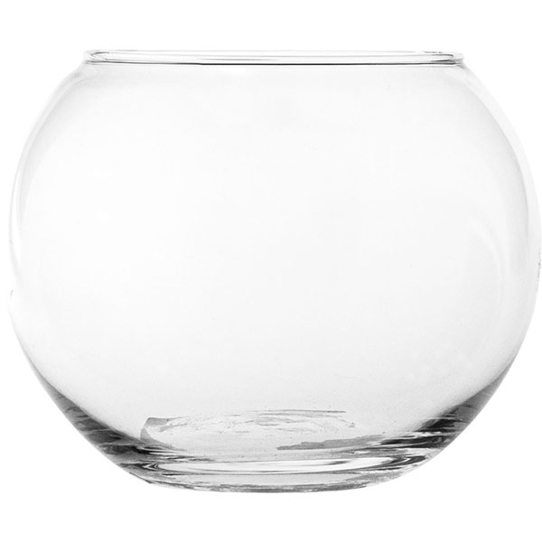 Ваза-шар; стекло; диаметр=100, высота=77 мм; прозрачный, 400 мл