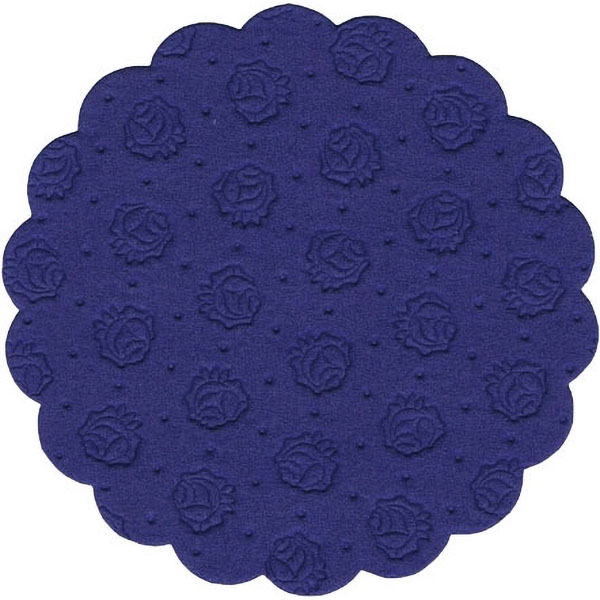 Настольные подкладки 9-слойная (20 штук); бумажные салфетки; диаметр=9 см.; синий