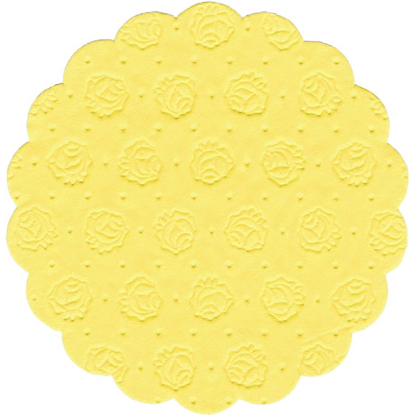 Настольные подкладки 9-слойная (20 штук); бумажные салфетки; диаметр=9 см.; желтый
