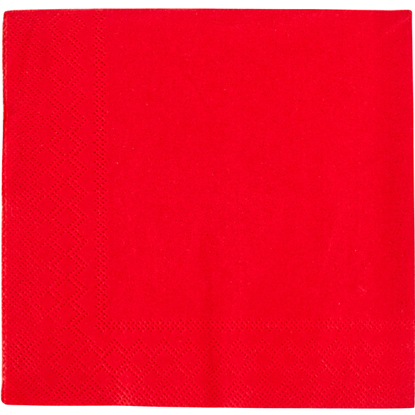 Салфетки 3х-слойные 25*25 см. (20 штук); бумажные салфетки; высота=2, длина=13, ширина=13 см.; красный