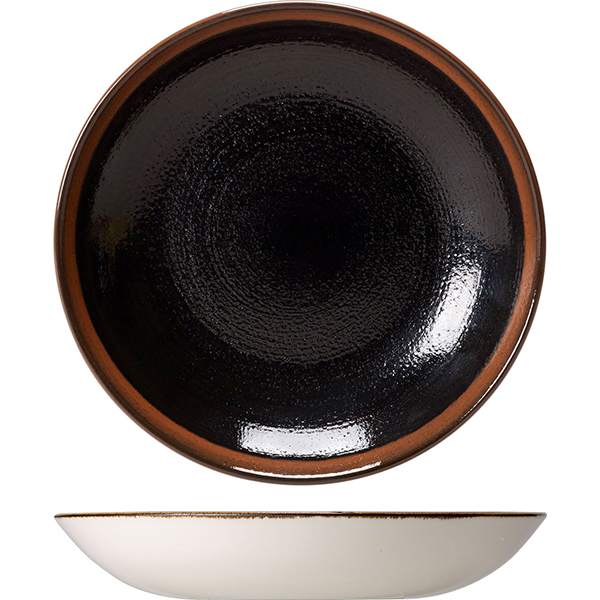 Салатник «Кото»; материал: фарфор; 120 мл; диаметр=13, высота=4 см.; цвет: черный, коричневый