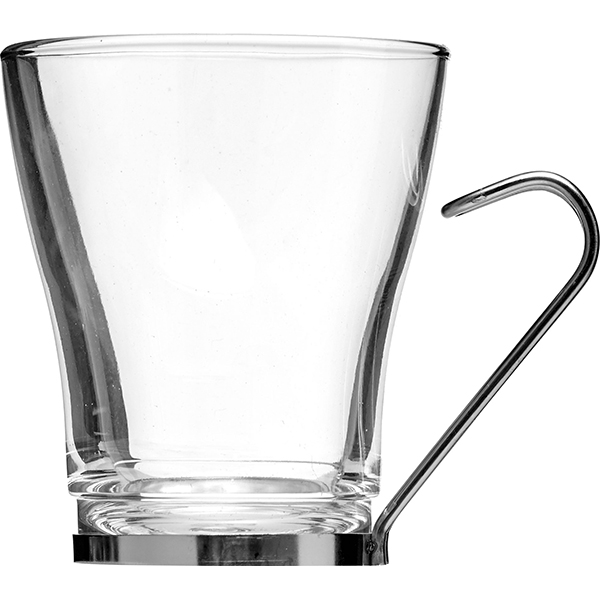 Чашка с металлическим подстаканником  стекло, нержавейка  225 мл Bormioli Rocco - Fidenza