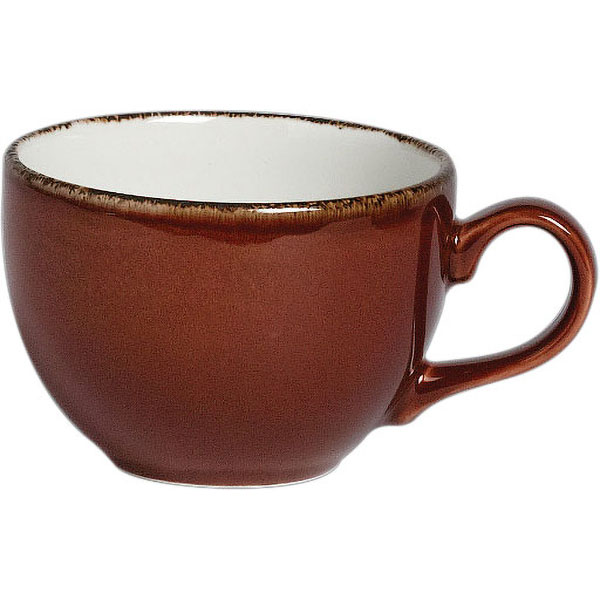 Чашка чайная «Террамеса мокка»; материал: фарфор; 225 мл; диаметр=9, высота=6.5, длина=12 см.; темно-коричневая