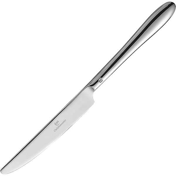 Нож десертный с ручкой моноблок «Лаццо»; сталь нержавеющая; длина=210/110, ширина=10 мм; металлический