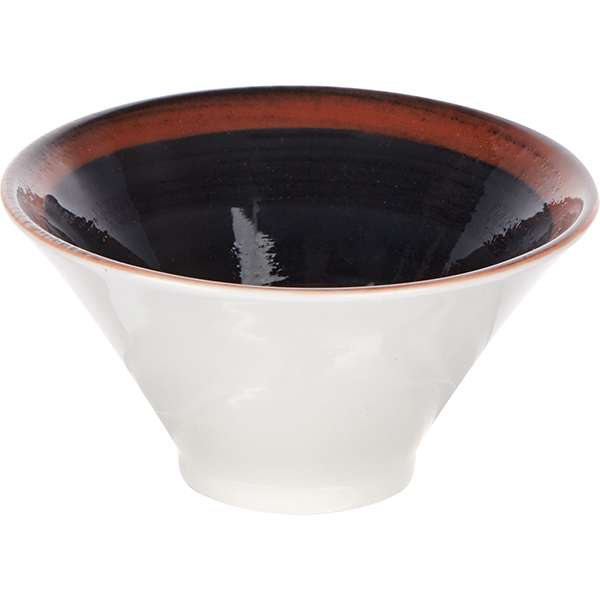 Салатник «Кото»; материал: фарфор; 118 мл; диаметр=10, высота=6 см.; цвет: черный, коричневый