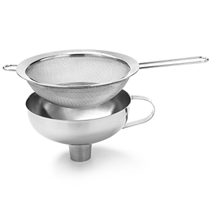 Воронка-сито для сифона; металл; диаметр=15, высота=10, длина=34 см.; стальной