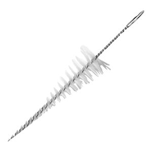 Ершик для сифона; материал: алюминий,пластик; длина=124, ширина=27 мм; серый, белый