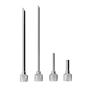 Игла-насадка для сифона для сливок 4 шт.; сталь, пластик; длина=238, ширина=127 мм; металлический, белый