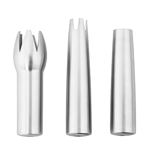 Набор декоративных насадок для сифона для сливок 3 шт.; сталь нержавеющая
