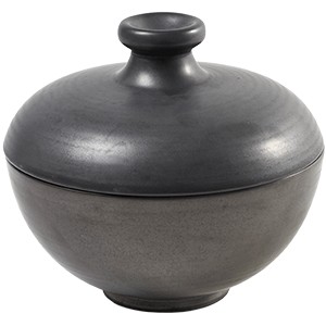 Салатник с крышкой «Пьюр»; керамика; D=20,H=17см; черный