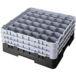 Кассета для бокалов, 36отд  H=13.2см  черный Cambro