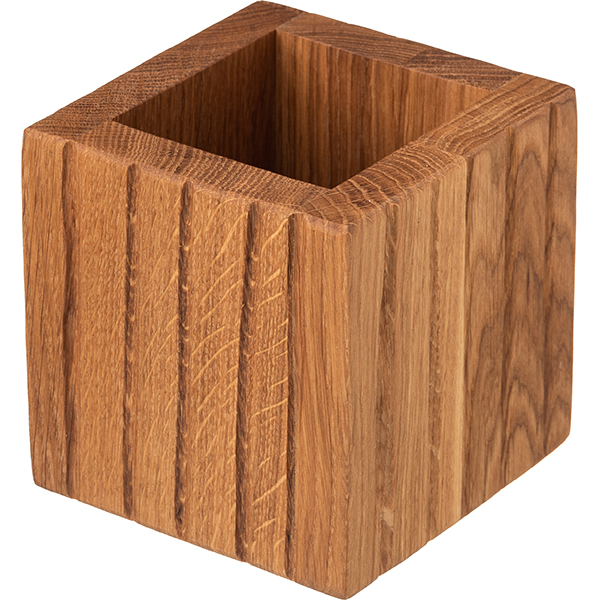 Подставка д/столовых приборов  H=12,L=12,B=12см  черный дуб PPwood