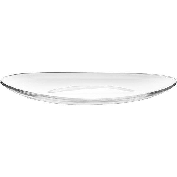 Тарелка мелкая «Лагун»; хрустальное стекло ; D=32см; прозрачное 