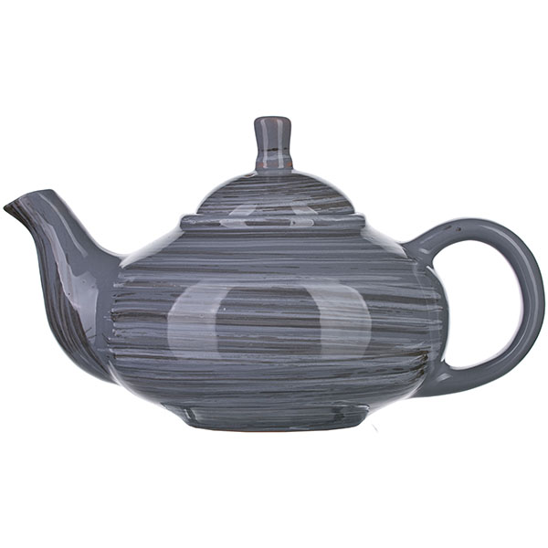 Чайник «Пинки»; керамика; 700мл; D=8,H=9.5,L=22см; серый