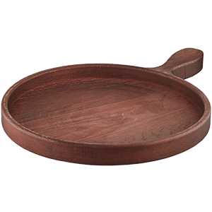 Доска для подачи круглая с ручкой(10см)   дуб   D=250,H=25мм PPwood