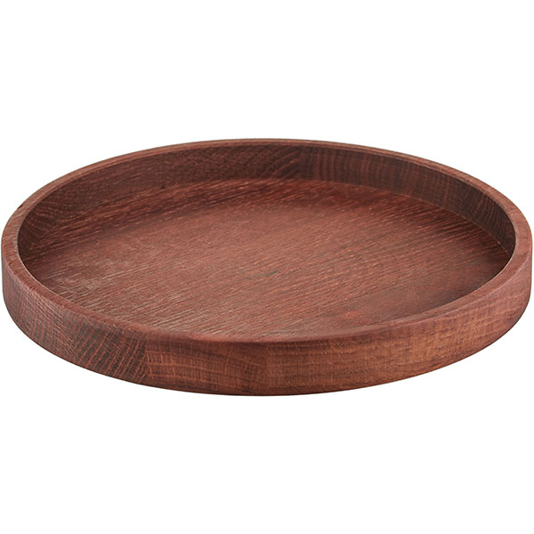 Тарелка для подачи   дуб   D=250,H=27мм PPwood