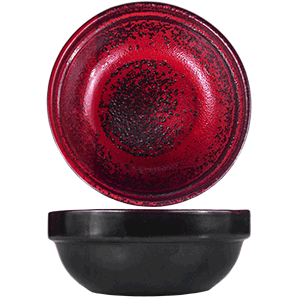 Тарелка глубокая «Млечный путь красный»   фарфор   0,6л Борисовская Керамика