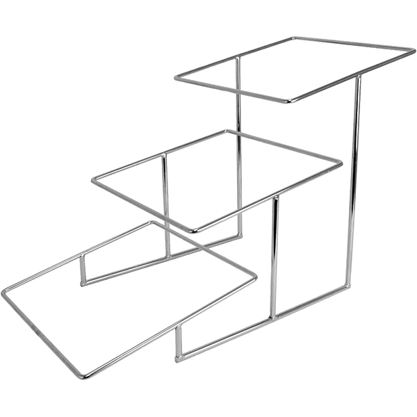 Стенд фуршетный 3х ярусный  пластик  ,H=71,L=43,B=33см Dalebr