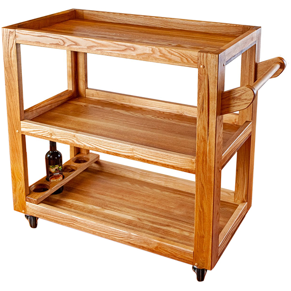 Тележка сервировочная,  «Агат» 3 яруса  дуб  , H=103, L=90, B=49, 5см PPwood