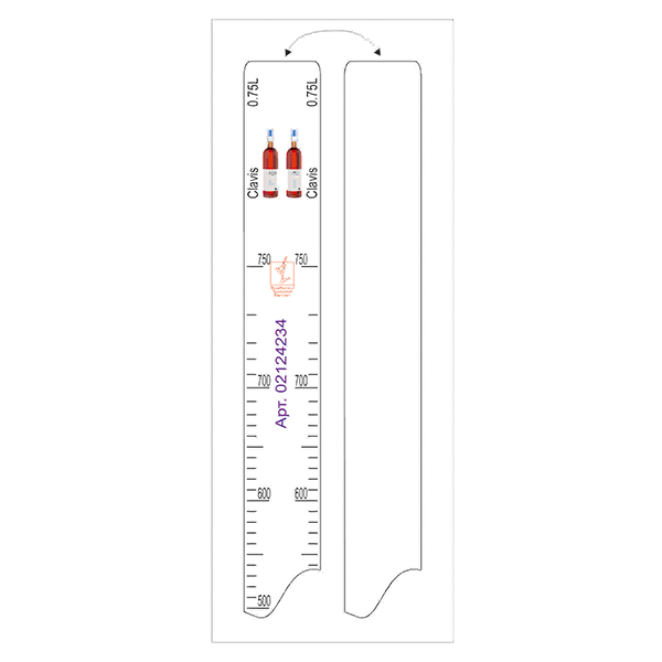 Линейка барная «Clavis» 0, 75 л  пластик  , L=28, B=2см STEK
