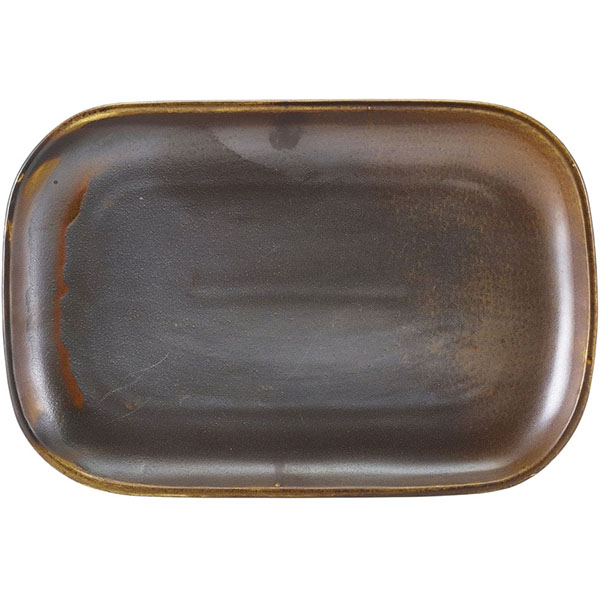 Блюдо «Рустик коппер» прямоугольное  фарфор  , L=29, B=19, 5см Genware