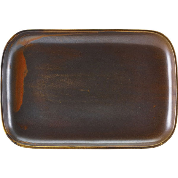 Блюдо «Рустик коппер» прямоугольное  фарфор  , L=34, 5, B=23, 5см Genware