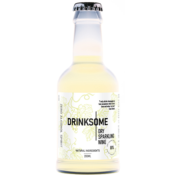 Напиток безалкогольный «Сухое игристое вино»  стекло  200мл Drinksome