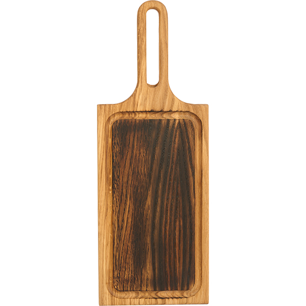 Доска для подачи с ручкой (обжиг)  дуб  , H=2, L=49, B=18см PPwood