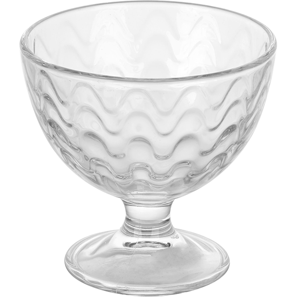 Креманка «Мальва Волна»; стекло; 300 мл; диаметр=104, высота=100 мм; прозрачный