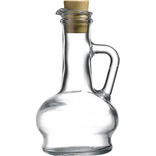 Бутылка-графин масло/уксус; стекло; 260 мл; высота=15.5 см.; прозрачный