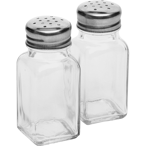 Солонка (2 штуки); стекло,металл Солонка (2 штуки); стекло,металл