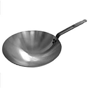 Сковорода «Вок»  белая сталь  диаметр=35.5, высота=10, длина=61 см. Buyer
