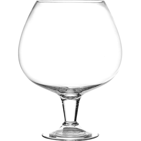 Ваза-бокал; стекло; 7л; диаметр=15.5, высота=29.9 см.; прозрачный