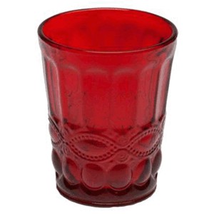 Стакан «Соланж» (6 шт.);  стекло;  250мл;  D=8,H=9.2см;  красный;