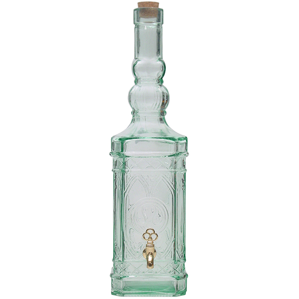 Лимонадник (банка-емкость с краном) с пробкой «Бутылка»  стекло  3.4л San Miguel