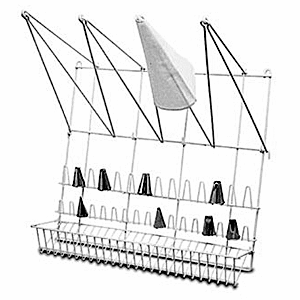 Сушилка для кондитерских мешков и насадок; сталь нержавеющая,пластик; длина=52, ширина=50 см.; белый
