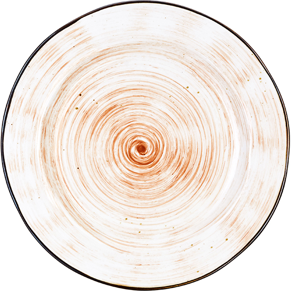 Тарелка мелкая «Пастораль»; фарфор; D=22.8см; оранжевый