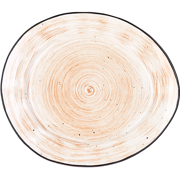 Тарелка мелкая «Пастораль»; фарфор; H=2.3,L=23см; оранжевый