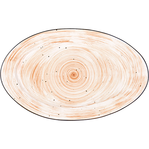 Блюдо овальное «Пастораль»  фарфор  H=2.3,L=32.5,B=20.5см KunstWerk
